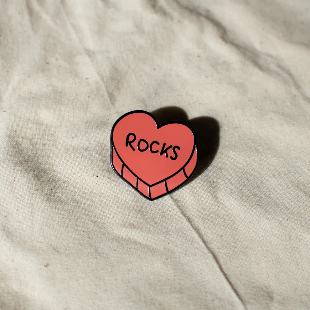 FiveFoot Heart Rocks Enamel Pin